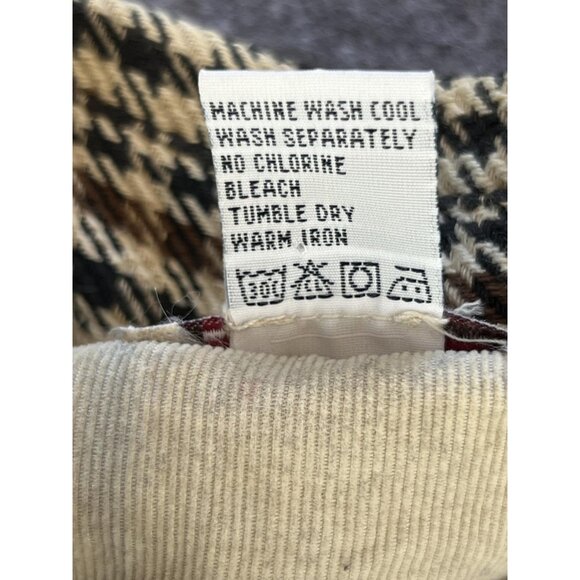 VTG Legal Jeans Mens Med Shirt Jacket Mid-Weight Houndstooth Plaid Button Up 90s - Picture 4 of 7
